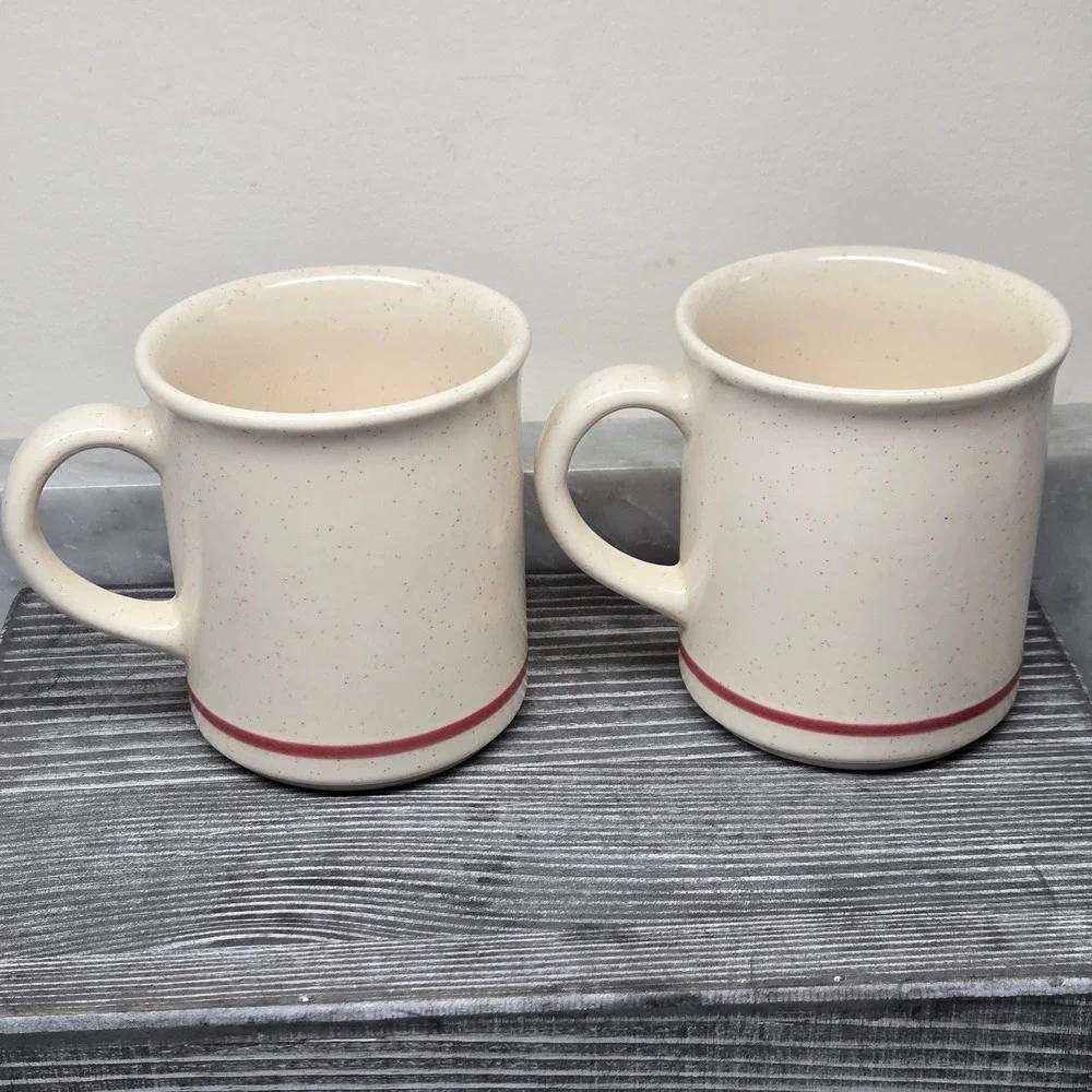 VTG Pfaltzgraff Saratoga Aztec Southwestern Speckled Stoneware Mugs, Set 4, RARE - Picture 5 of 16